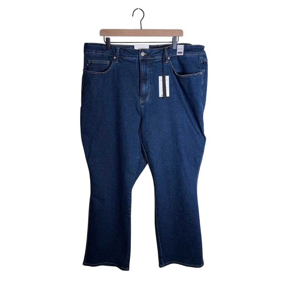 NWT JUDY BLUE classic High Waist Straight Fit plus size Jeans dark wash 24